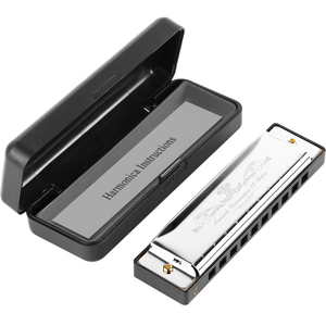 Anwenk Harmonica Key of C 10 Hole 20 Tone Diatonic Harmonica C with Case for Beginner,Students, Kids