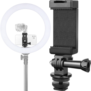 Anwenk Phone Holder Hot Shoe Mount Adapter with Cold Shoe MountCompatible with Gopro Hero DJI Osmo