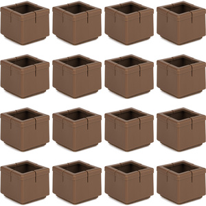 Anwenk 16Pack Square Chair Leg Caps Furniture Leg Floor Protectors 1 1/4 to 1 3/8" with Felt Pads