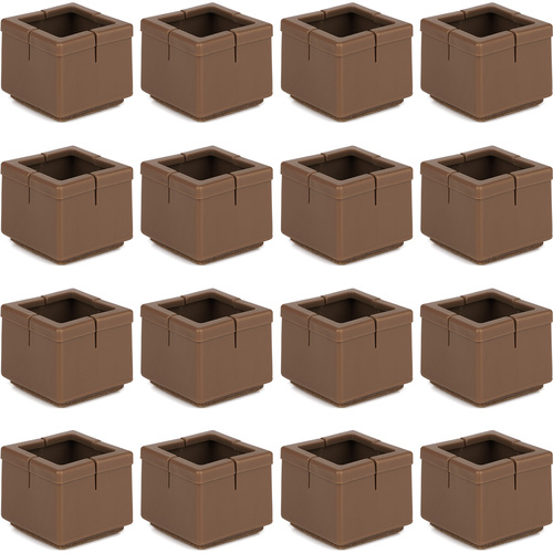 Anwenk 16Pack Square Chair Leg Caps Furniture Leg Floor Protectors 1 1/4 to 1 3/8" with Felt Pads